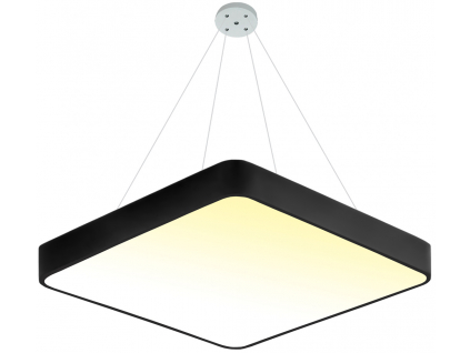 Závěsný Černý designový LED panel 400x400mm 24W teplá bílá