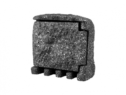 STONE 4Z zahradní elektro kámen (4x zásuvkas přívodním kabelem) šedá