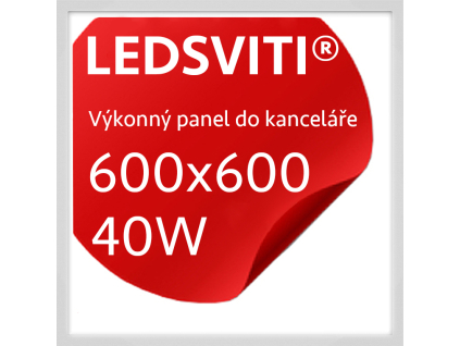 LED panel 600x600mm 40W teplá-bílá