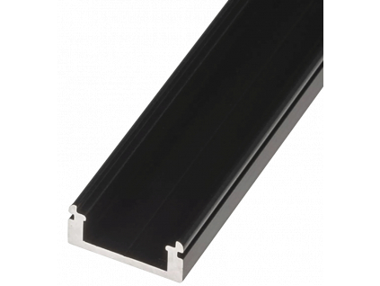 LED profil N8C - nástěnný černý 2m