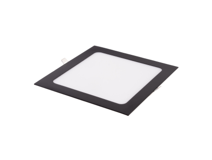 BSN18 LED panel 18W černý čtverec, Teplá bílá černá