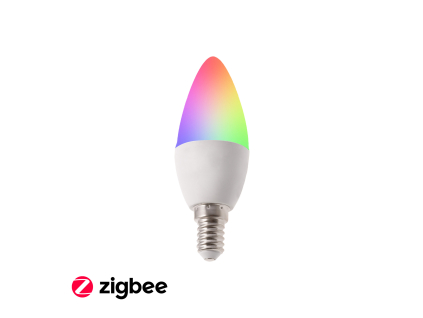 SMART LED žárovka E14 Zigbee RGBCCT ZB5W RGB + Teplá bílá 5W