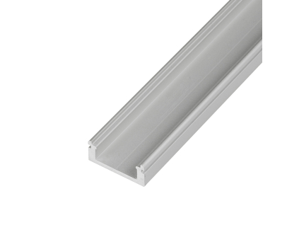 LED profil N8 - nástěnný stříbrný, Profil bez krytu 1m